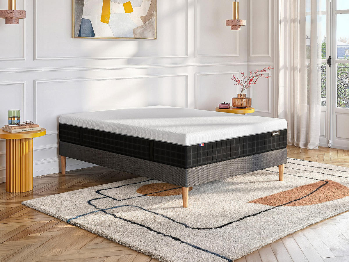 STANDARDMATRATZE - 2 Personen - stoff - weiß Slomas - Weiß, Textil (160/200cm) - Vente-Unique