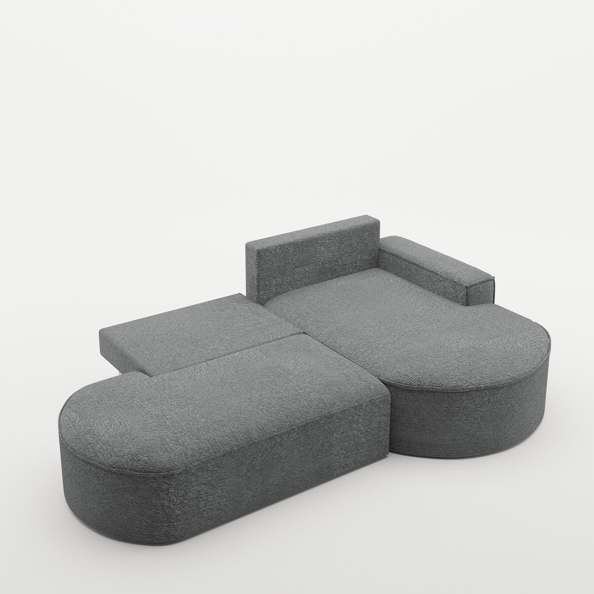 ECKSOFA Modena Pro - Komfort Und Stil stoff Arena Anthrazit Rechts - Anthrazit, Holz (278/179cm) - Kaiser Möbel