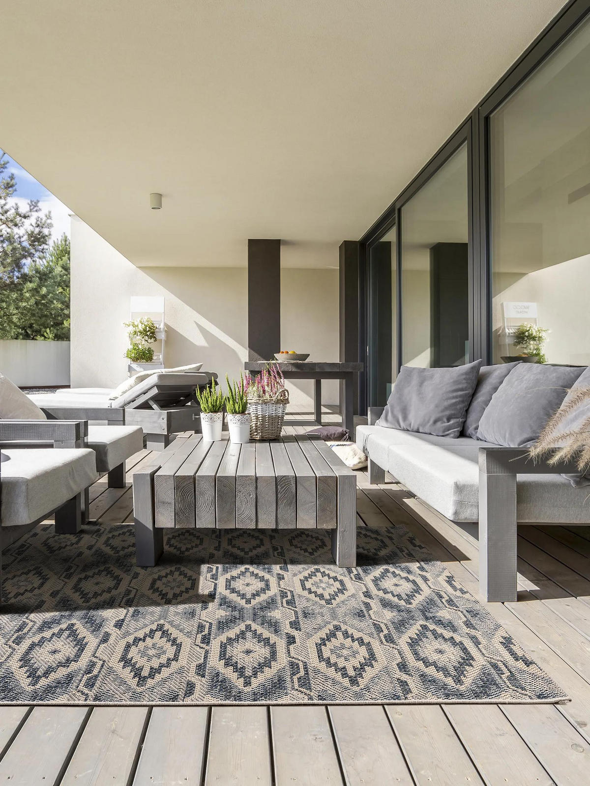 OUTDOORTEPPICH River Blau 160x230 cm - Blau, Textil (160/230cm) - benuta Nest