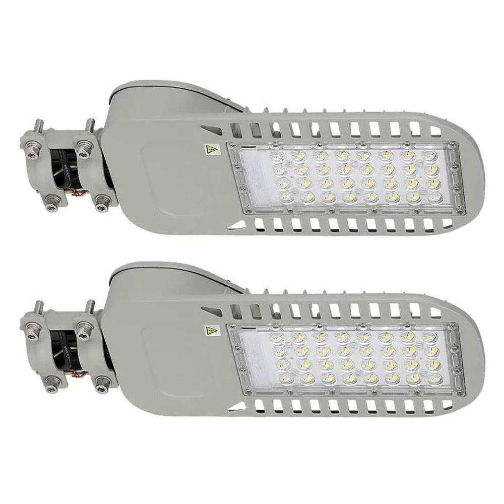 LED STRAHLER Grau Aluminium 2er Set - Grau, Metall (6.3/16.9/43.4cm)