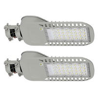 LED STRAHLER Grau Aluminium 2er Set - Grau, Metall (6.3/16.9/43.4cm)