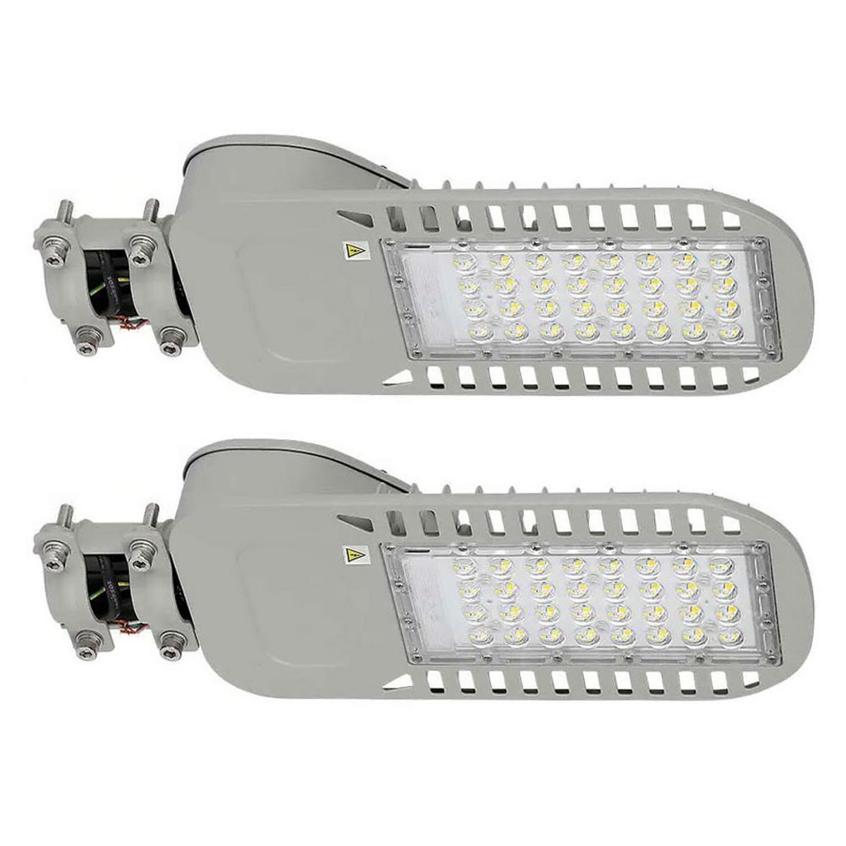 LED STRAHLER Grau Aluminium 2er Set - Grau, Metall (6.3/16.9/43.4cm)
