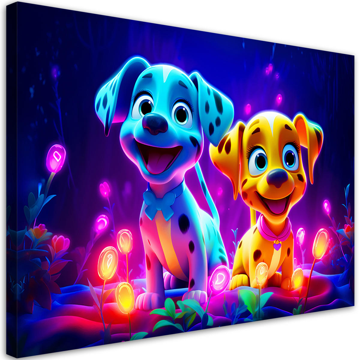 WANDBILD niedliche hunde cartoon - Multicolor, Textil (60/40cm) - Feeby