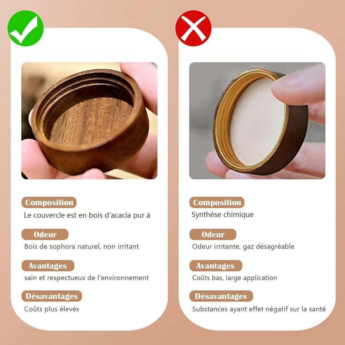 GEWÜRZGLÄSER Set 12-teilig mit Akazienholzdeckel 120ml - Braun, Holz (4.5/10.5/4.5cm)