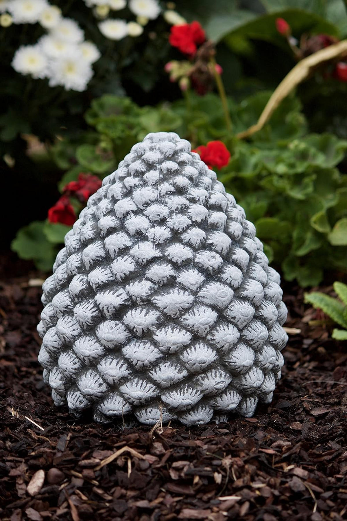 STEINFIGUR Stein Zapfen Tannenzapfen Deko - Grau, Stein (16/24/14cm) - stoneandstyle