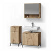 BADMÖBEL-SET ATERNO Viking Oak 3 Teile - Eiche Wotan, Holzwerkstoff (70/63/45cm) - Livinity®