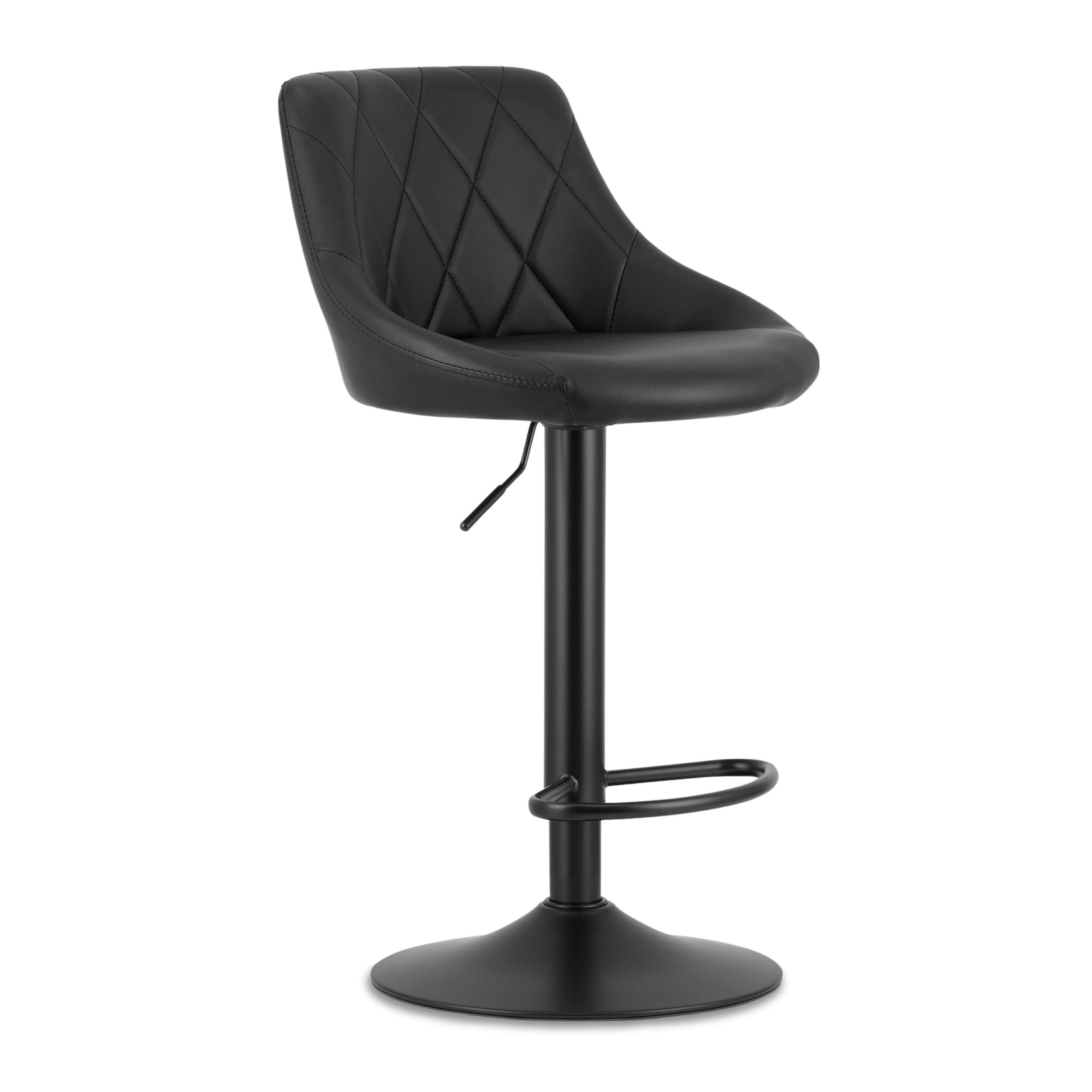 BARHOCKER, drehbar, HÖHENVERSTELLBAR, in Schwarz, Modernes Design - Schwarz, Textil (36/107/38cm) - Best For Home