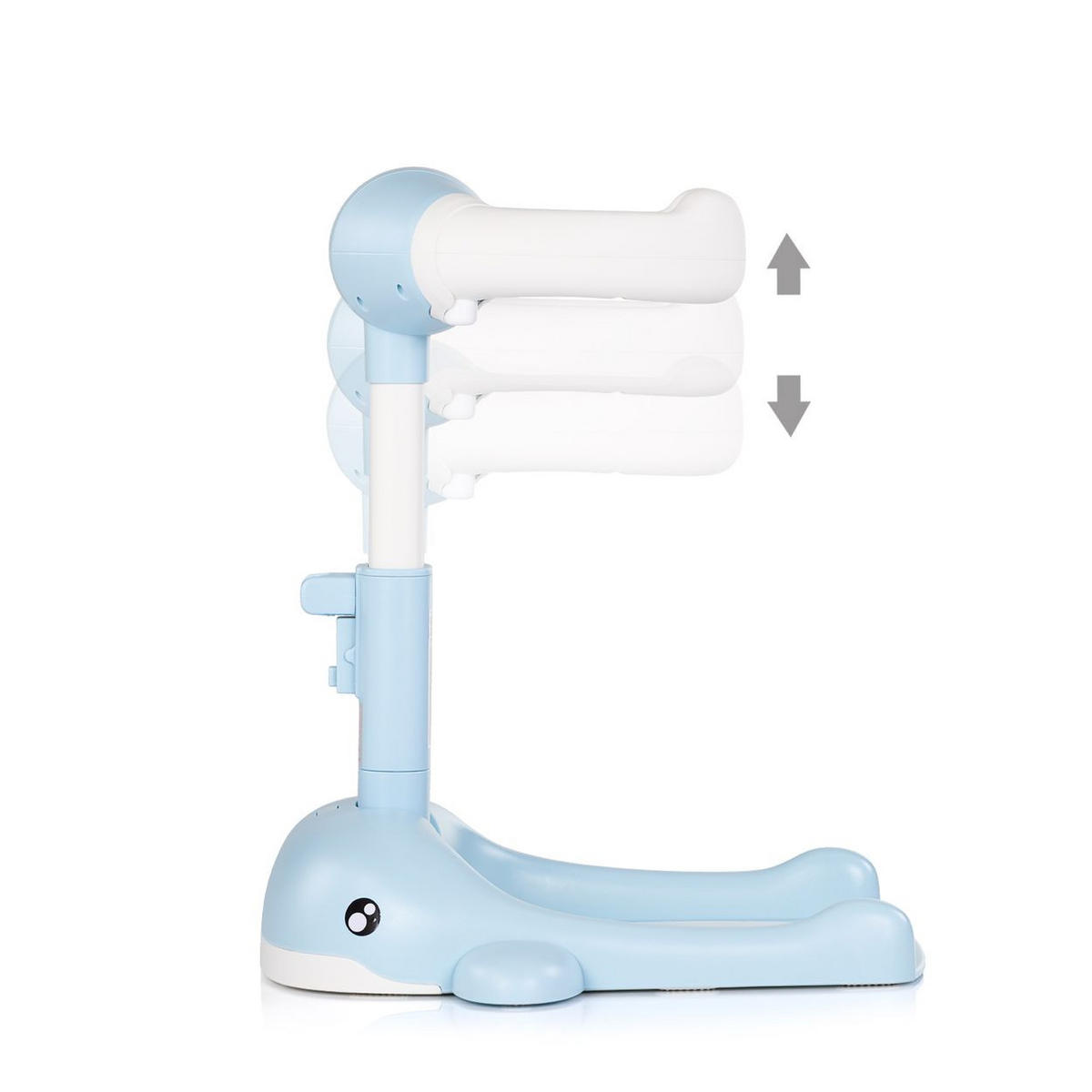 KINDERDUSCHSTÄNDER Wal blau faltbar, höhenverstellbar, Duschhalter, rutschfester Standfuß - Blau, Kunststoff (45/57cm) - Chipolino