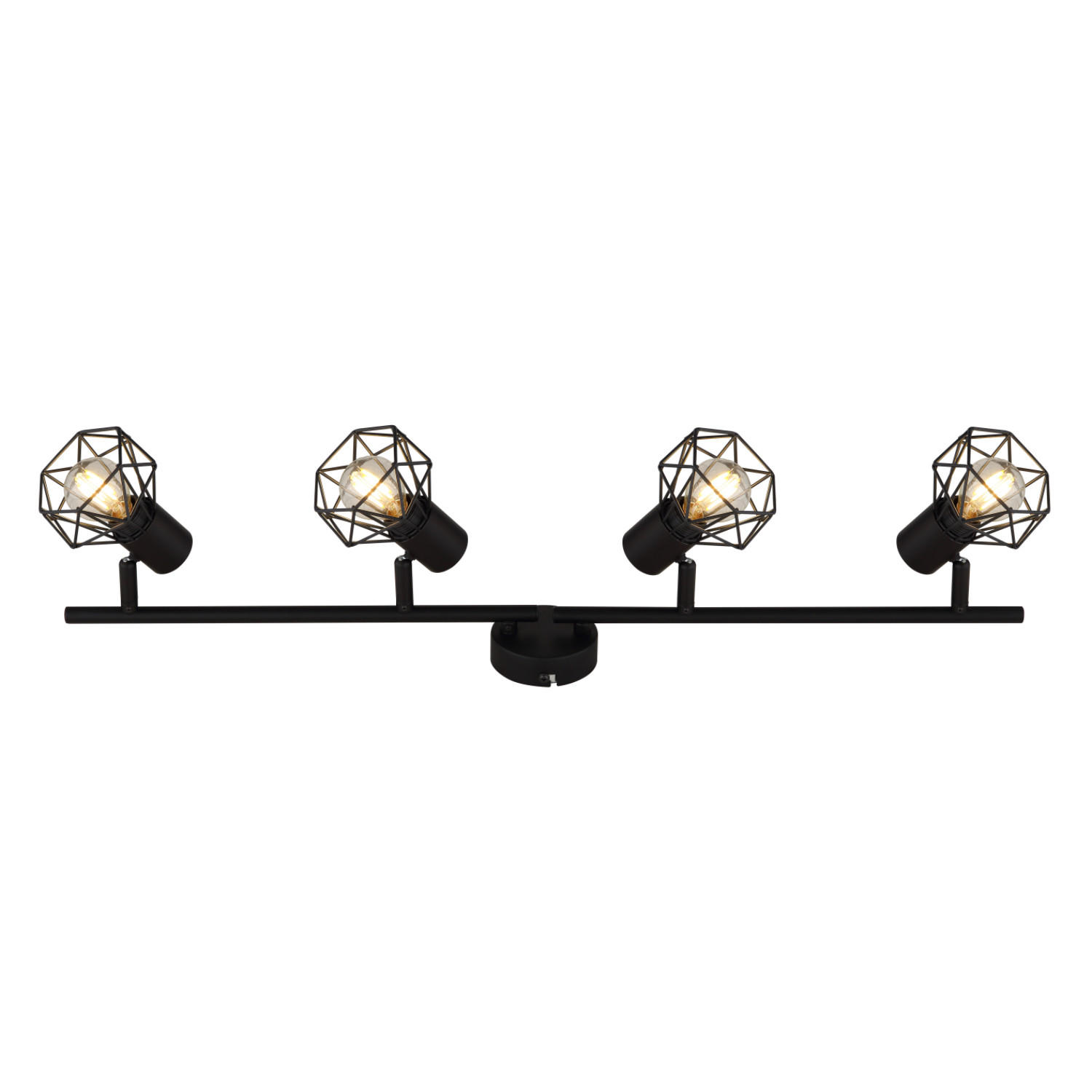 DECKENLEUCHTEN Ceilinglum 71/20/9.5 cm - Schwarz, Metall (71/20/9.5cm) - ZMH