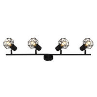 DECKENLEUCHTEN Ceilinglum 71/20/9.5 cm - Schwarz, Metall (71/20/9.5cm) - ZMH