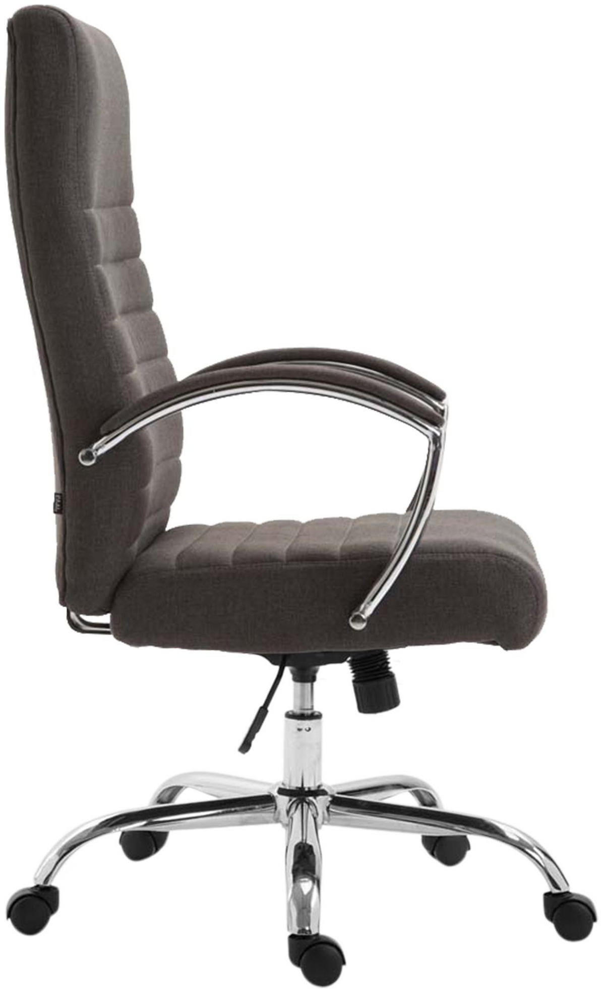 CHEFSESSEL Stoff Dunkelgrau - Dunkelgrau, Textil/Metall (60/110/68cm) - CLP