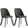 POLSTERSTUHL SPENO Esszimmerstühle 2er Set - Dunkelgrau/Schwarz, Holz/Textil (52/85/58cm) - KONSIMO®