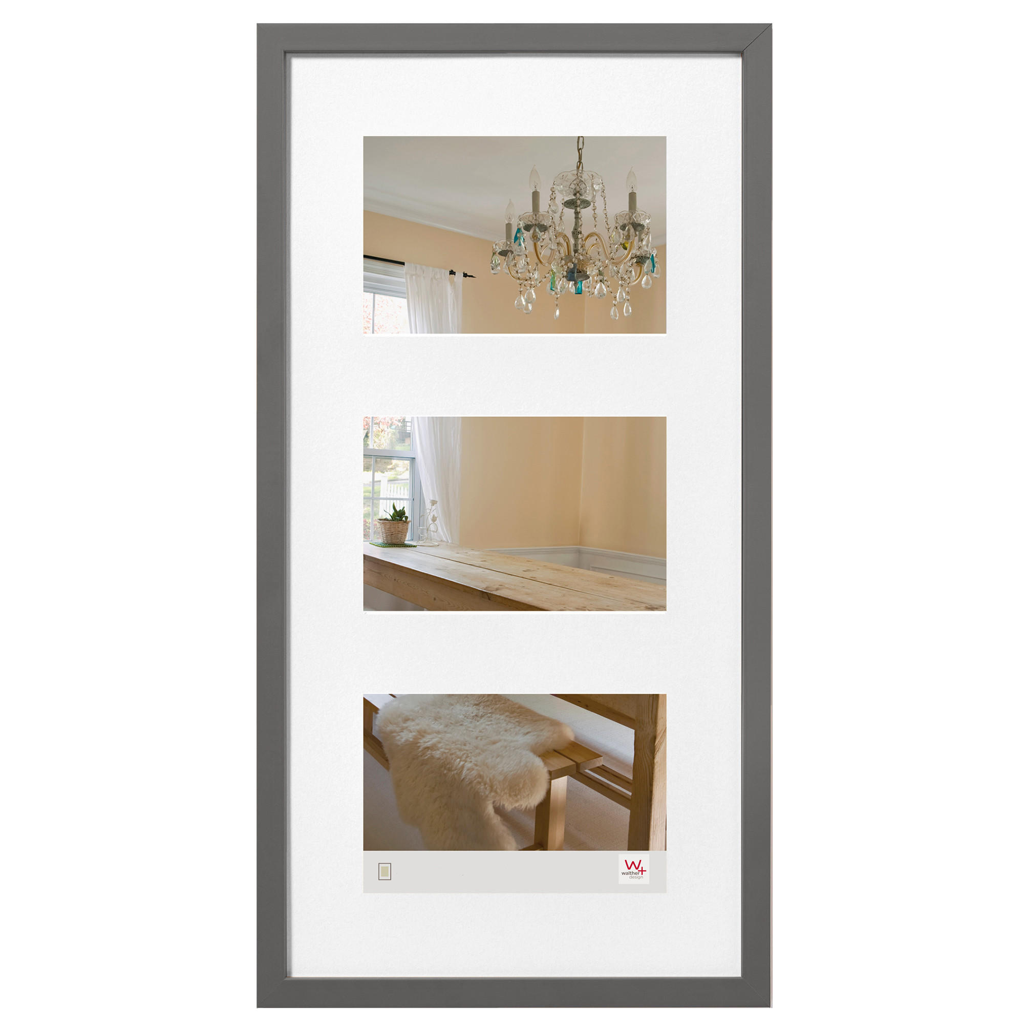 BILDERRAHMEN Peppers Holzgestell 3x10x15 Grau - Grau, Holzwerkstoff (25/48/1.5cm) - walther design