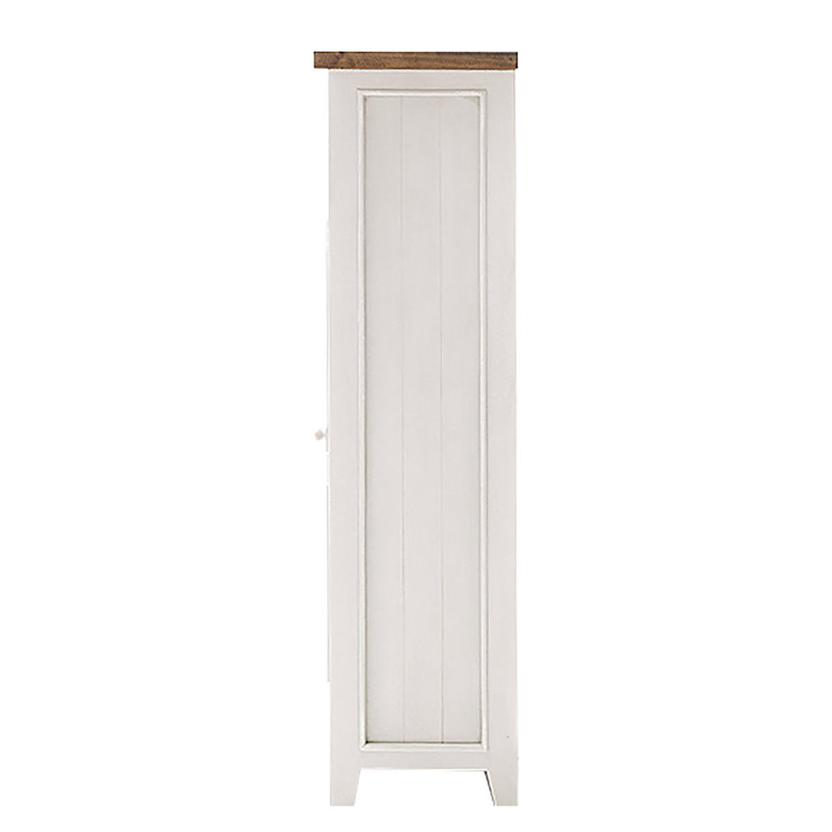 VERTIKO - Kiefer massiv - Weiß, Holz (110/140/40cm) - home24