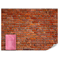FOTOTAPETE für Wohnzimmer Backstein Ziegel 3D 450x315 - Rot/Orange, Papier (450/315cm) - Muralo