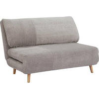 SCHLAFSOFA 2-Sitzer - Cord - Hellgrau - PALULA - Hellgrau, Textil (90/83/124cm) - Vente-Unique