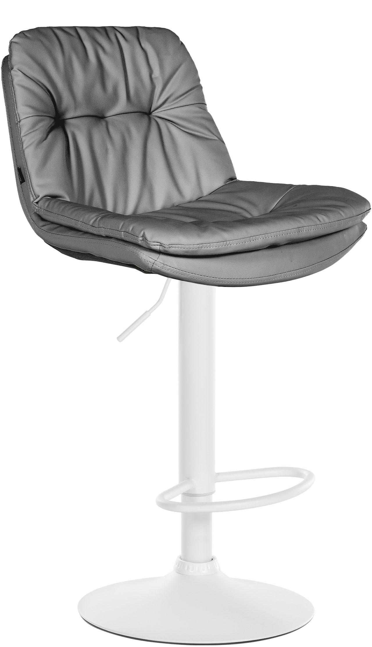 BARHOCKER Lederlook grau - Schwarz/Grau, Textil (46/92/54cm) - CLP