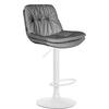 BARHOCKER Lederlook grau - Schwarz/Grau, Textil (46/92/54cm) - CLP