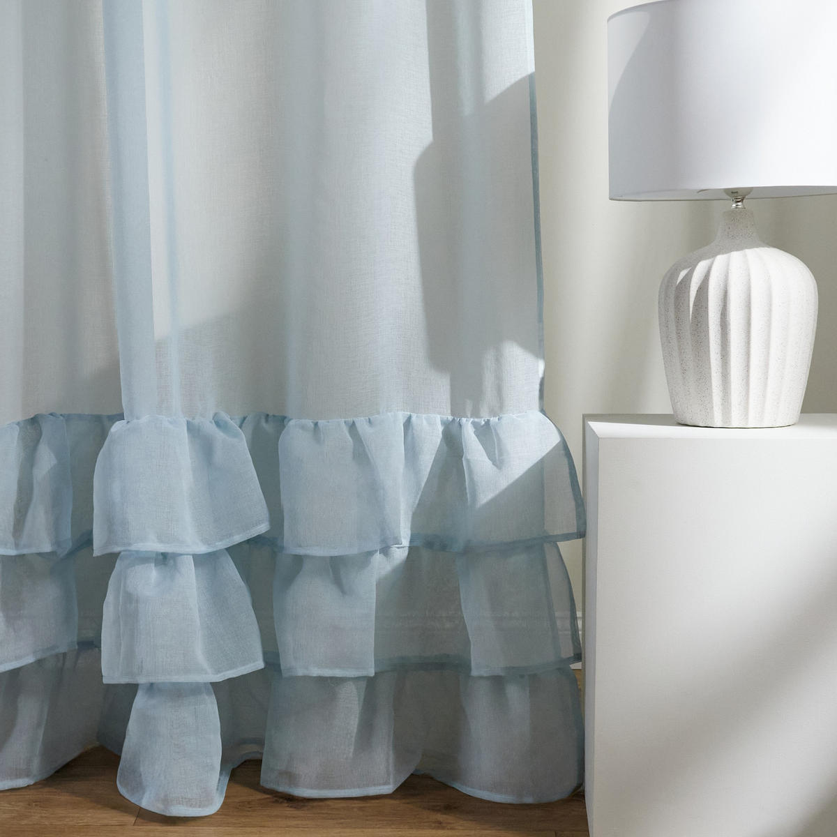 VORHANG Cadis - Hellblau, Textil (140/1/250cm) - home&you
