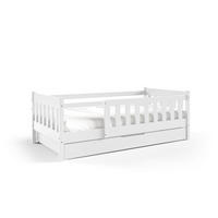 KINDERBETT ELSA mit Bettkasten 80x160 cm Weiß - Weiß, Holz (80/160cm) - MASSENO
