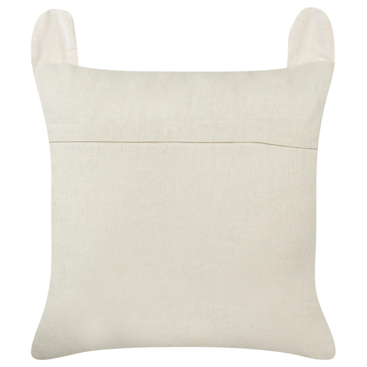 DEKOKISSEN 2er-Set Weiß 45/45 cm Pandapaw - Schwarz/Weiß, Naturmaterialien (45/45cm) - Beliani