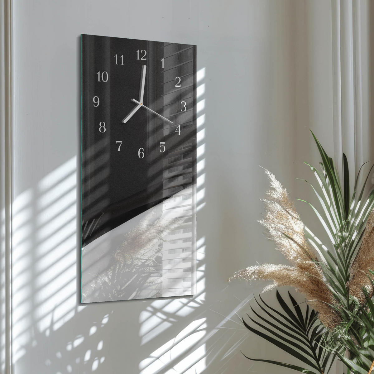 WANDUHR 30x60 cm - Steine - Multicolor, Glas (30/60/0.4cm) - TULUP