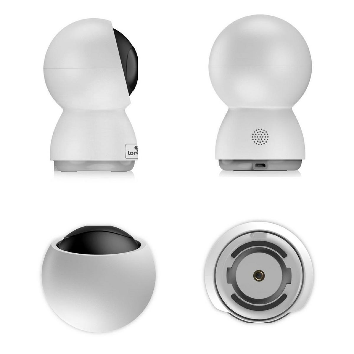 BABYPHONE Trinity Wi-Fi-Kamera weiß Bewegungserkennung, Nachtsicht bis 10 m - Weiß, Kunststoff - Lorelli