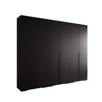 DREHTÜRENSCHRANK 236.7/300/47 6-türig - Schwarz, Holz/Metall (300/236.7/47cm) - MÖBEL KRYSPOL