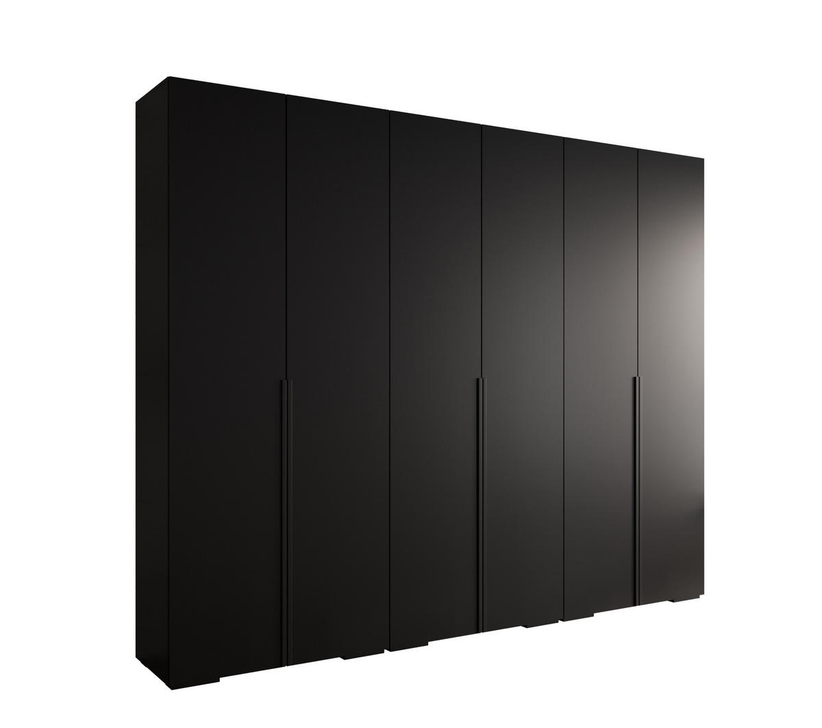 DREHTÜRENSCHRANK 236.7/300/47 6-türig - Schwarz, Holz/Metall (300/236.7/47cm) - MÖBEL KRYSPOL