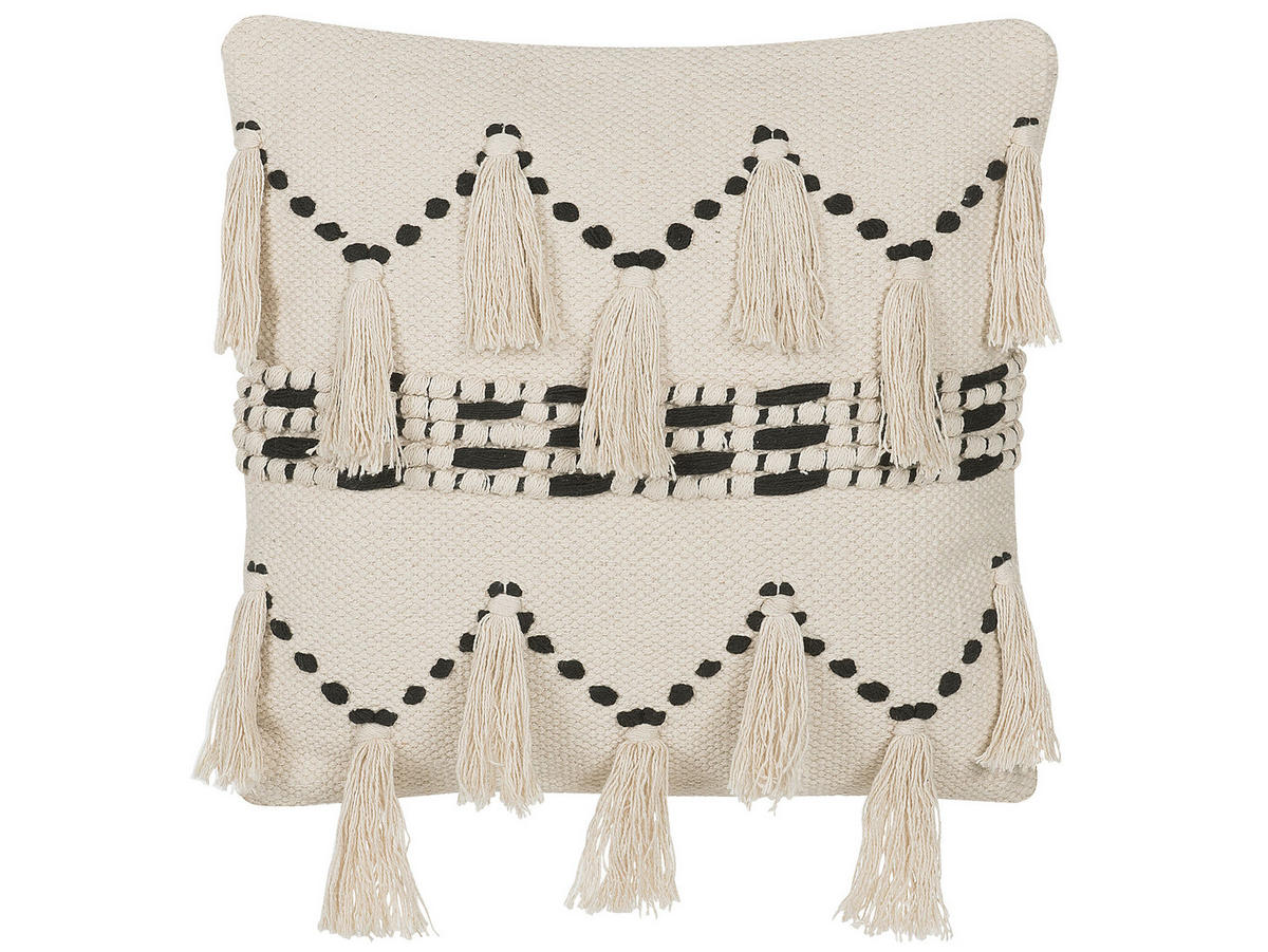 DEKOKISSEN 2er-Set Hellbeige 45/45 cm Thondi - Beige, Naturmaterialien/Textil (45/45cm) - Beliani