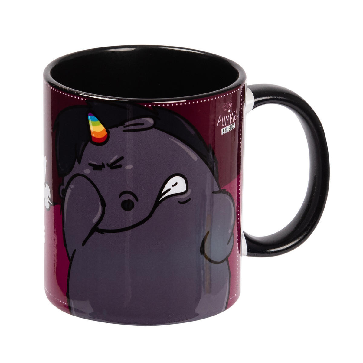 KAFFEEBECHER Pummel und Friends Ähm..Nö! Schwarz 320 ml - Schwarz, Keramik (0.32L) - United Labels