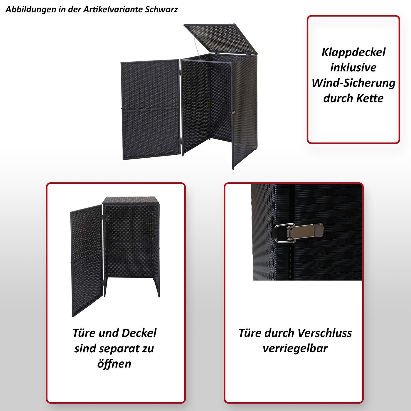 MÜLLTONNENVERKLEIDUNG 120L Braun - Braun, Kunststoff (65/110/66cm) - MCW
