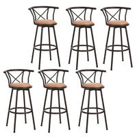 BARHOCKER 6er-Set Drehbar Braun - Braun, Metall (56/98.5/40cm) - Meubles Cosy