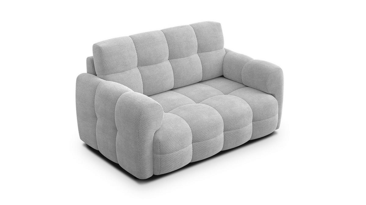 SOFA MELLOW 2-Sitzer, hellgrau - Hellgrau/Schwarz, Holz/Textil (153/87/98cm) - Wozimo