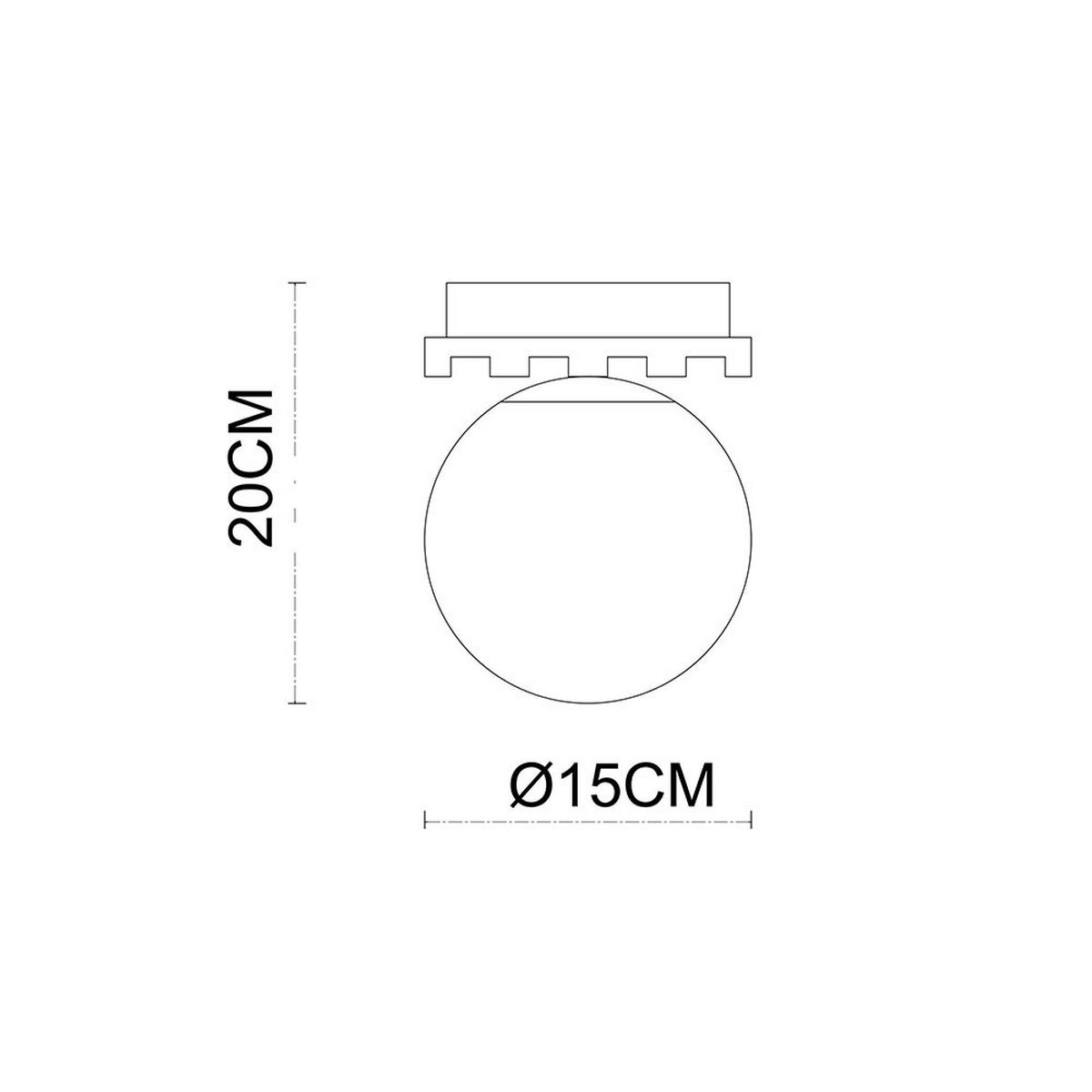 DECKENLEUCHTE PARSONS Metall Glas Schwarz Holzoptik - Schwarz, Glas (15/15/20cm) - Globo Lighting