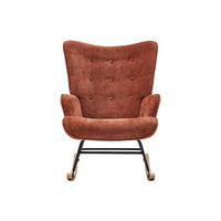 SESSEL mit gerader Rückenlehne - 1 Person - stoff - terracotta Elmina - Terracotta, Holz/Textil (86/91/68cm) - Vente-Unique