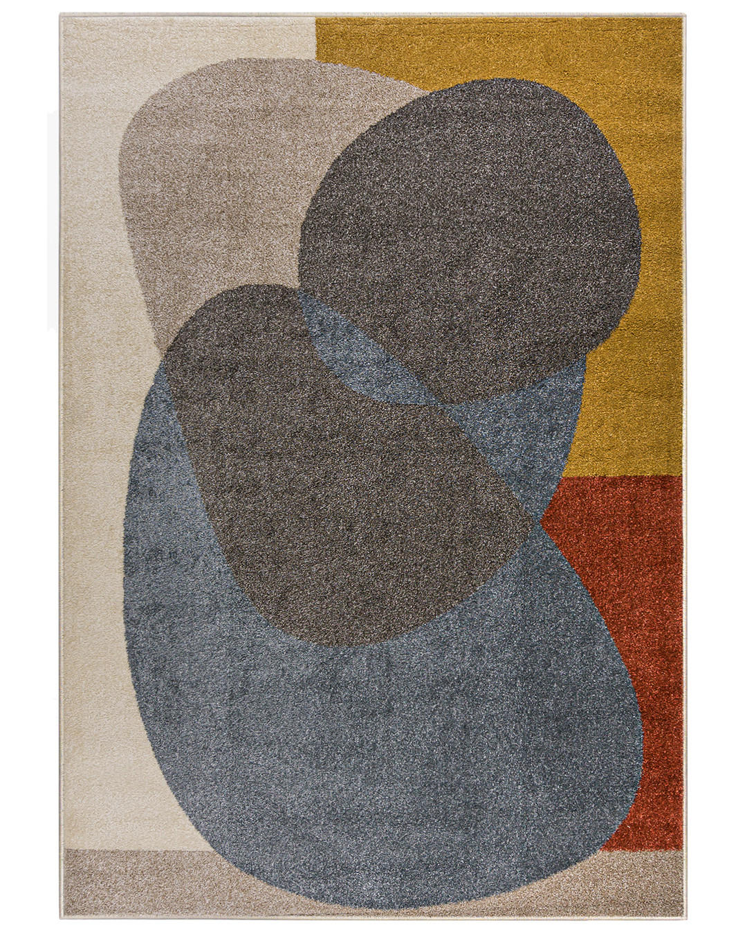 TEPPICH Beige Geometrisch In-Outdoor Pflanzlich Kurzflor Rechteckig 140 x 200 cm - Schieferfarben/Blaugrau, Textil (140/200cm) - Mazovia