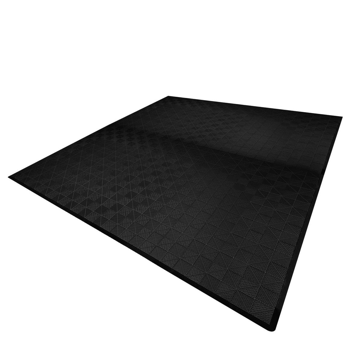 GARAGENBODENFLIESEN Belüftete x 225 mit Kanten – Schwarz - Schwarz, Kunststoff (40/1.8/40cm)