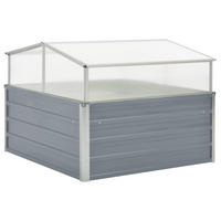 GEWÄCHSHAUS Grau Verzinkter Stahl 100x100x85 cm - Grau, Metall (100/85/100cm)