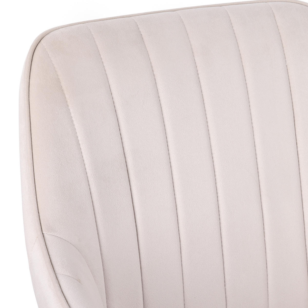ARMLEHNSTUHL-SET 4 Stück in Samt(YZ5) - Weiß, Textil (58/81/63cm) - HOMAVO