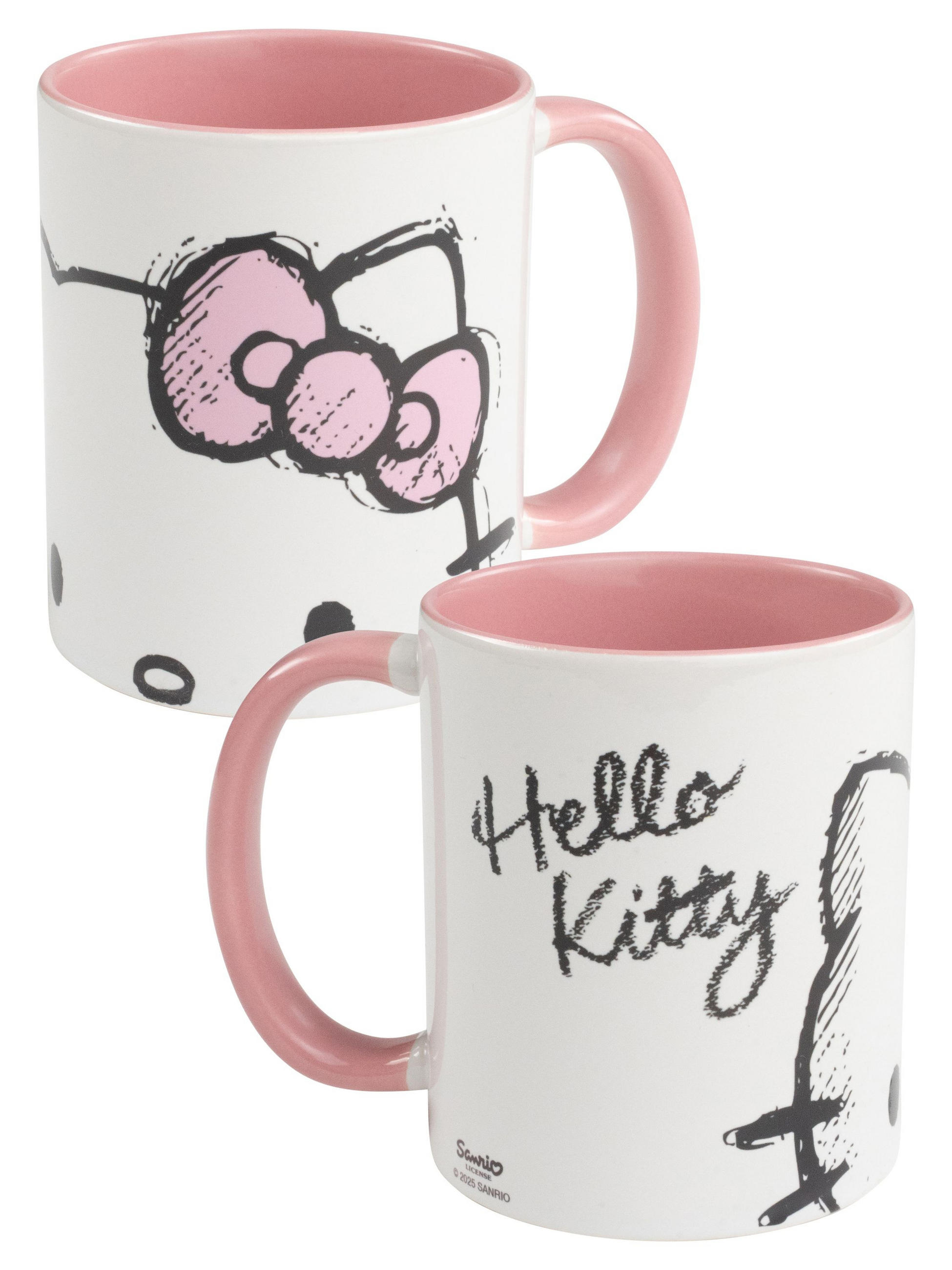 KAFFEEBECHER Hello Kitty Rosa/Weiß 320ml - Multicolor, Keramik (0.32L) - Hello Kitty