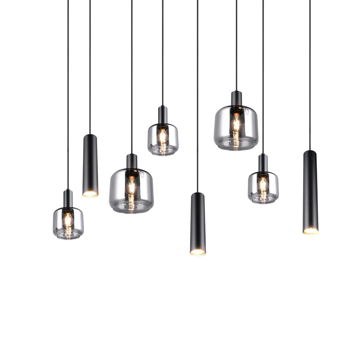 HÄNGELAMPE MATARO - Schwarz - 0/0/150 cm - Schwarz, Metall (118/118/150cm) - Trio Leuchten