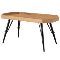 COUCHTISCH - Holzwerkstoff / Metall - Eichefarben/Schwarz, Holzwerkstoff/Metall (50/100/50cm) - home24