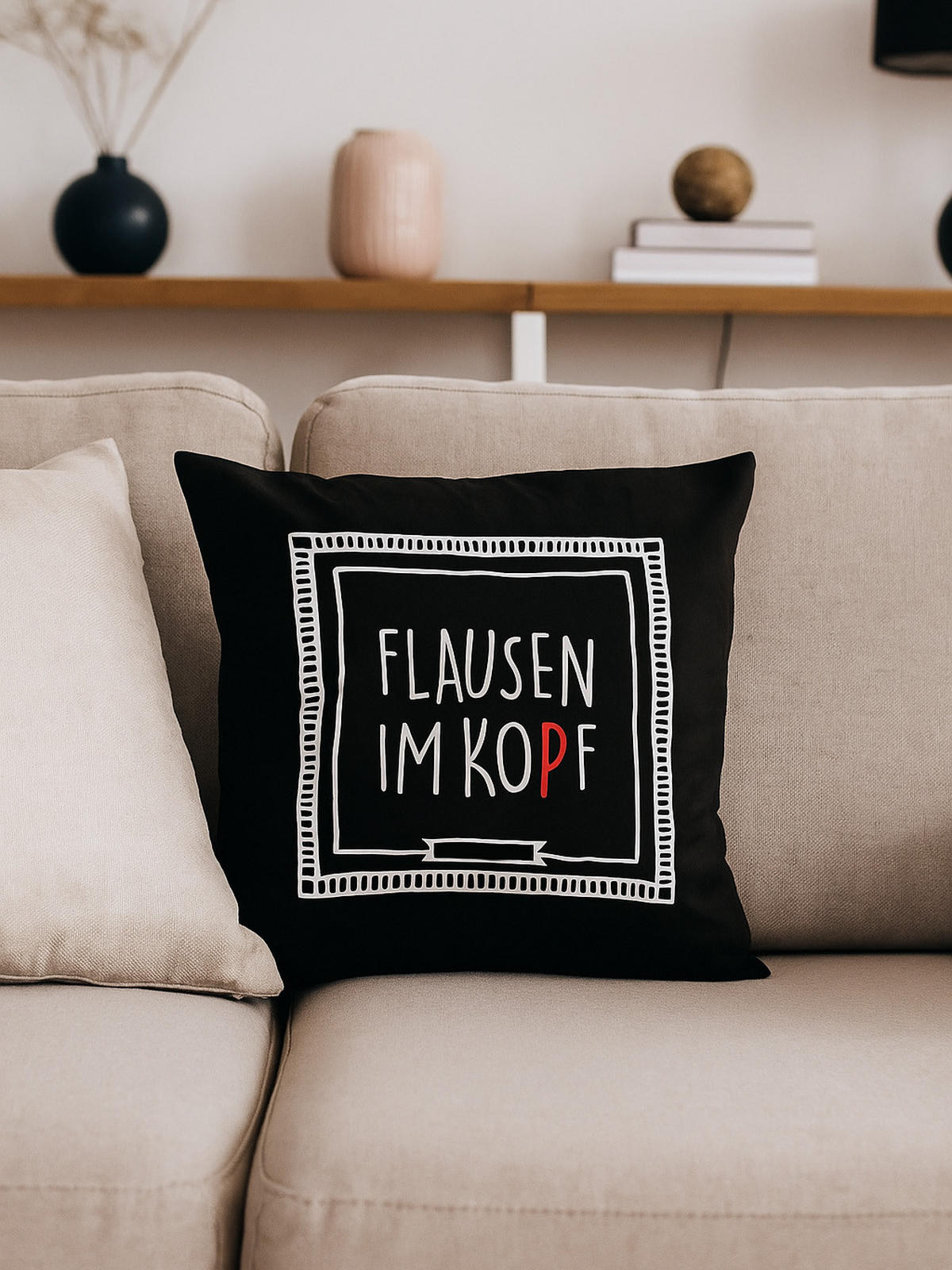 ZIERKISSEN Tacheles Schwarz 30 x 30 cm - Multicolor, Textil (30/30cm) - United Labels