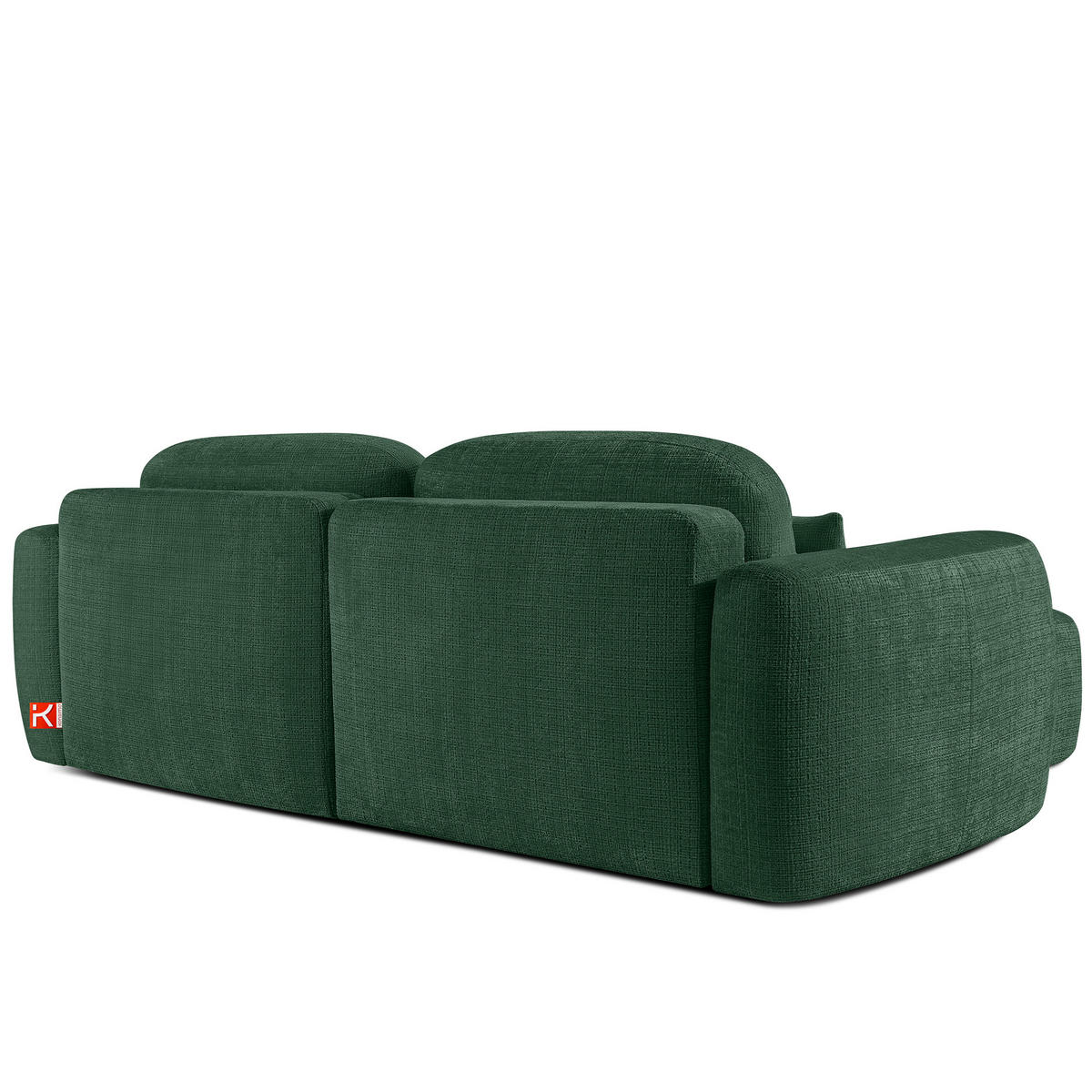 ECKSOFA rechts ELOSA - Grün, Holz/Textil (245/165cm) - KONSIMO®