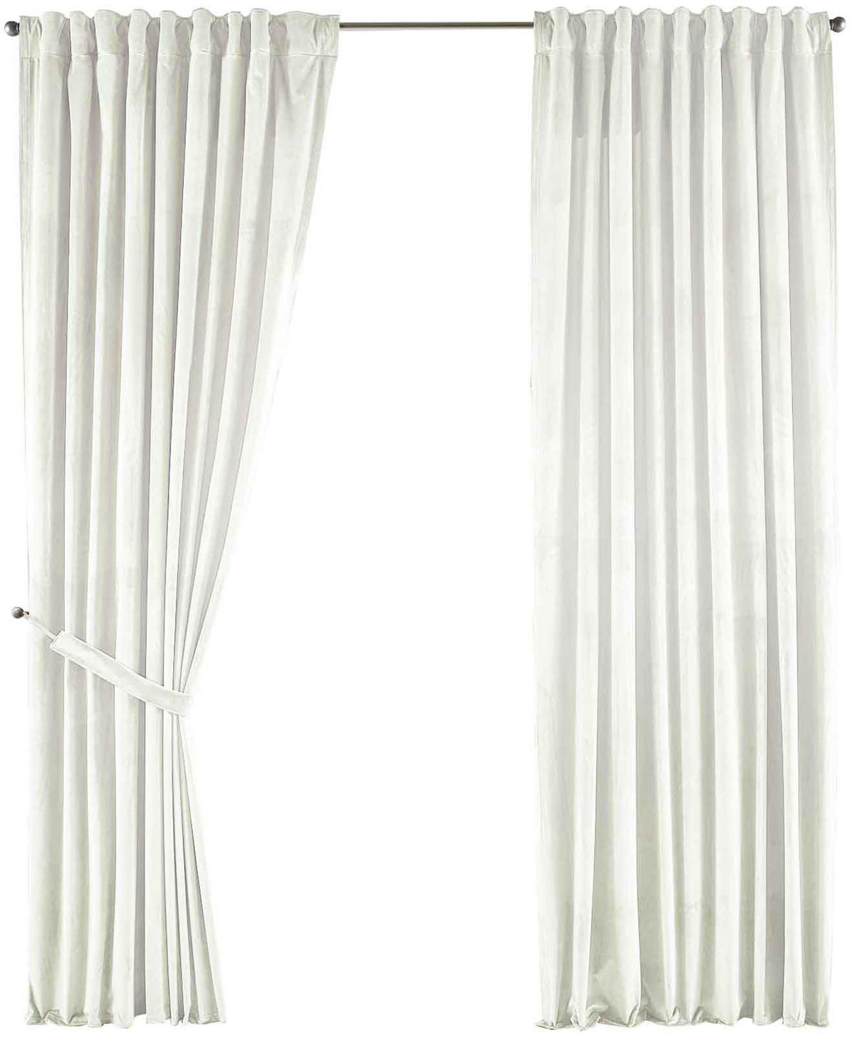 VORHANG 2ER SET MILANO HxB 280x135 cm Creme - Creme, Textil (135/280cm) - Gardinenbox