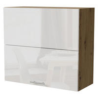 KÜCHENHÄNGESCHRANK Essen W8B/80-AV Weiß Hochglanz / Eiche Artisan Matt 80 / 32,5 / 72cm - Weiß Hochglanz/Eiche Artisan, Holz/Holzwerkstoff (80/72/32.5cm) - Feldmann-Wohnen