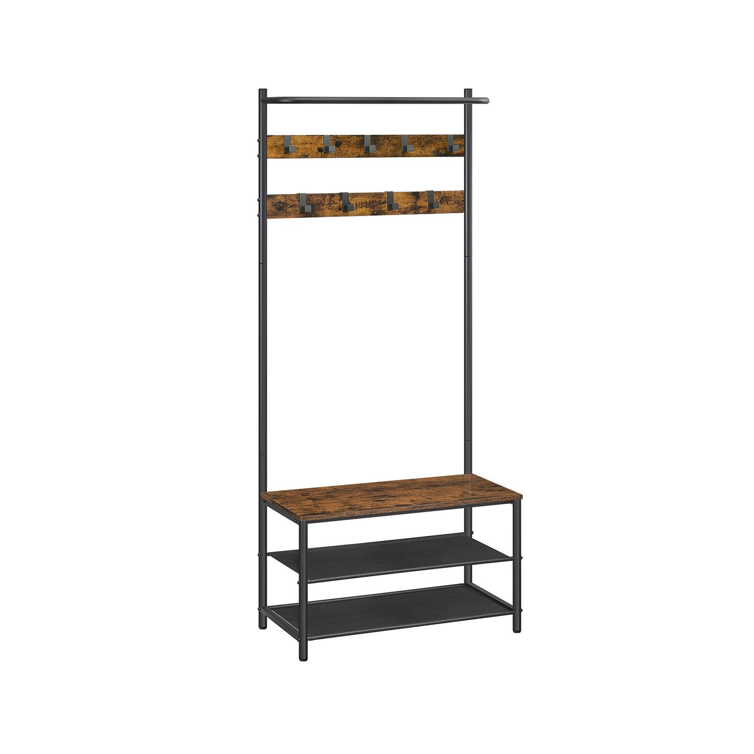 GARDEROBENSTÄNDER VIENNA - Braun, Metall (64/180/33cm) - Hansiro