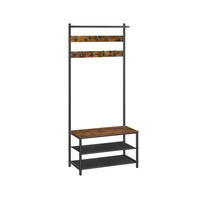 GARDEROBENSTÄNDER VIENNA - Braun, Metall (64/180/33cm) - Hansiro