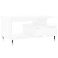 COUCHTISCH Weiß 90x49x45 cm Holzwerkstoff - Weiß, Holzwerkstoff (49/90/45cm) - furnicato